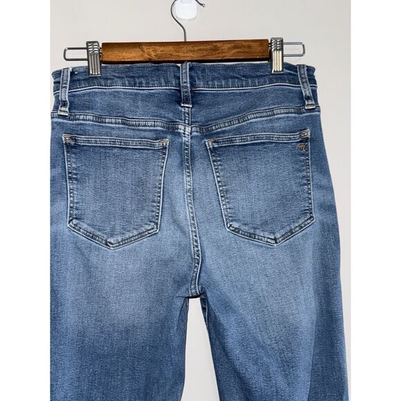 Madewell Stovepipe Jeans Womens 27 High Rise Ankle Stretch Classic Blue Denim - Picture 7 of 16